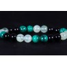 Bracelet - Obsidienne Noire, Malachite et Prehnite