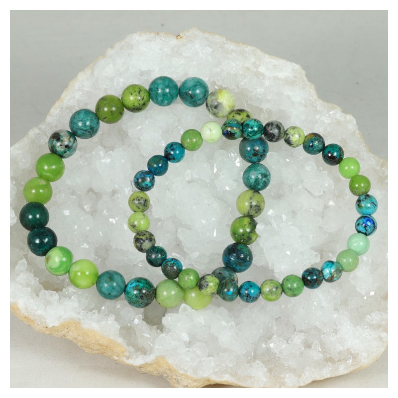 Bracelet - Chrysocolle et Chrysoprase