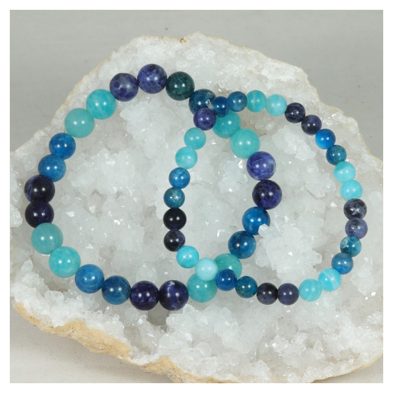 Bracelet - Sodalite, Apatite et Amazonite