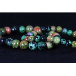 Bracelet - Unakite et Zoïsite à Rubis