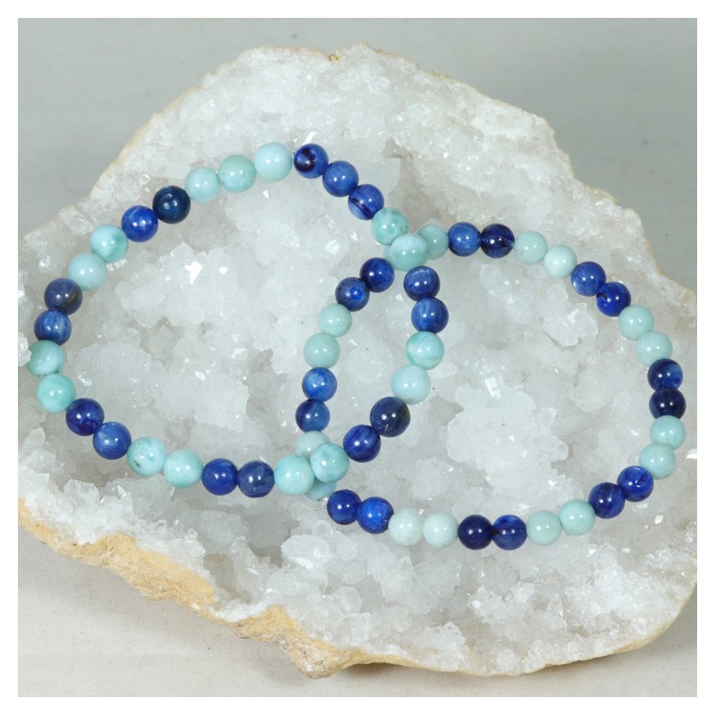 Bracelet - Cyanite et Larimar