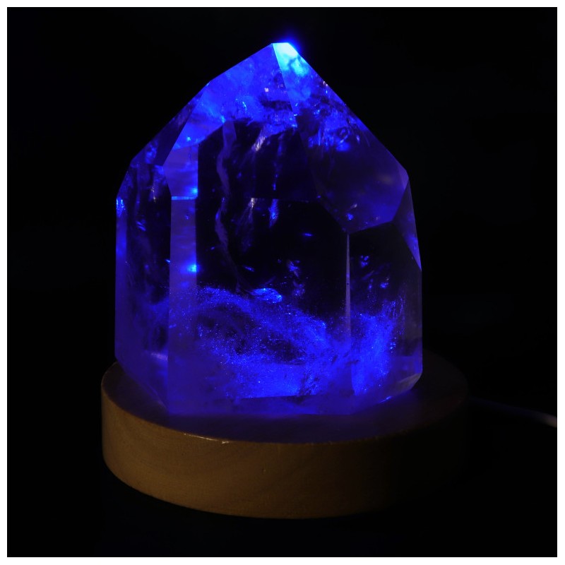 Grand socle lumineux coloré - quartz