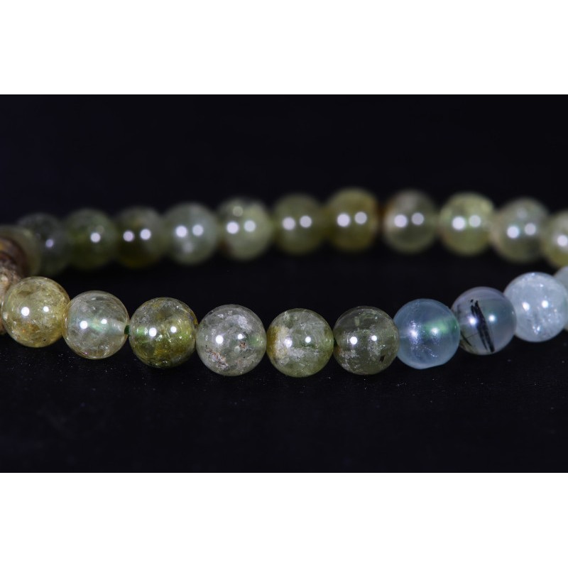 Bracelet Grenat vert et Prehnite