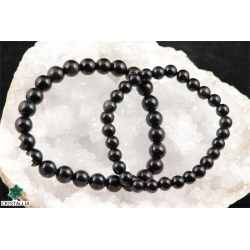 Bracelet perles Obsidienne oeil céleste 6 et 8 mm