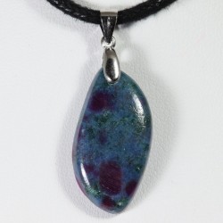 Pendentif Argent - Cyanite à Rubis