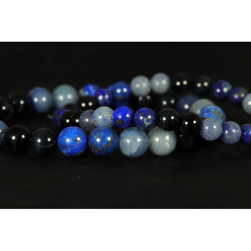 Bracelet - Migraines (Lapis Lazuli, Oeil de Faucon, Aventurine Bleue)