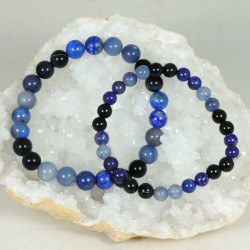 Bracelet - Migraines (Lapis Lazuli, Oeil de Faucon, Aventurine Bleue)