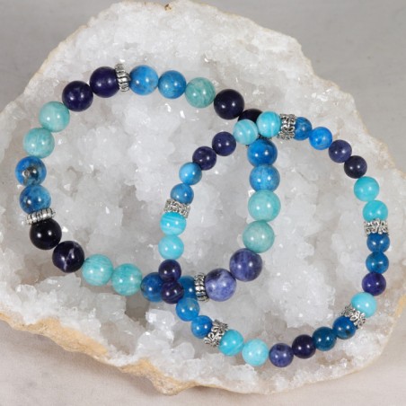 Bracelet - Stress et Peurs (Sodalite, Apatite et Amazonite)