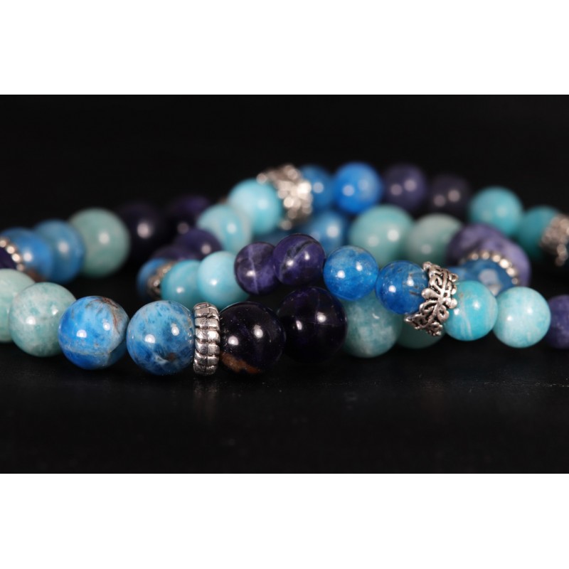 Bracelet - Stress et Peurs (Sodalite, Apatite et Amazonite)