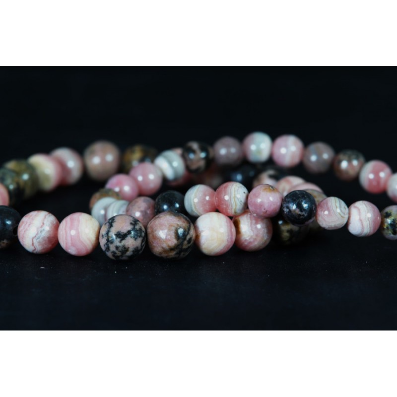 Bracelet - Anti-Stress et Réconfort (Rhodonite et Rhodochrosite)