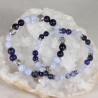 Bracelet Acier - Inquiétudes et Sommeil (Sodalite et Calcédoine)