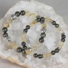 Bracelet Acier- Joie et Vitalité (Citrine et Pyrite)