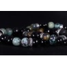 Bracelet Acier- Protection des Voyageurs (Tourmaline et Turquoise)