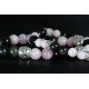 Bracelet Acier - Protection très Puissante (Obsidienne Œil Céleste et Kunzite)