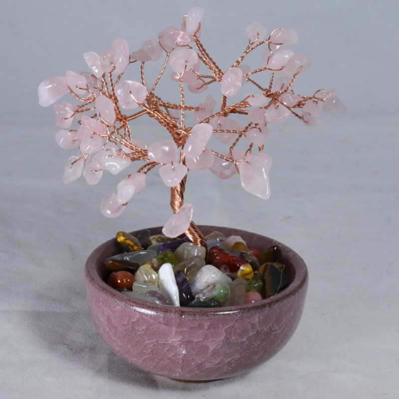 Arbre de vie Quartz Rose - Bol