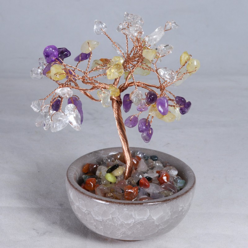 Arbre de vie Améthyste/Citrine/Quartz