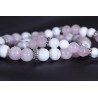 Bracelet Acier - Contrôle des Emotions (Quartz Rose et Howlite)