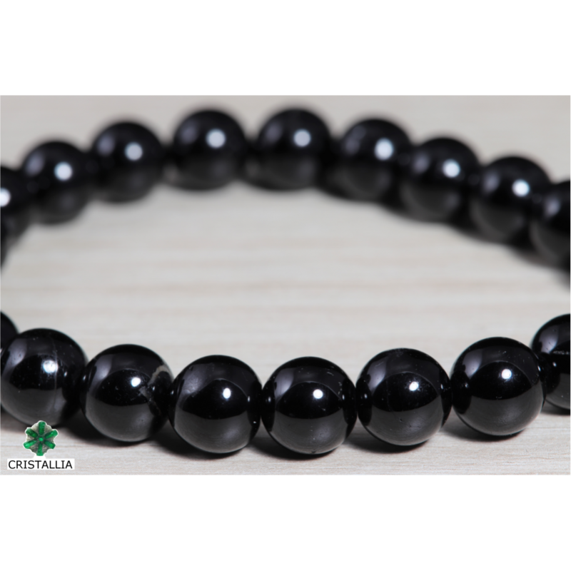 Bracelet perles Tourmaline noire