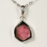 Pendentif Tourmaline Melon d'Eau - Argent 925