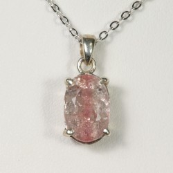Pendentif Tourmaline Rose - Argent 925