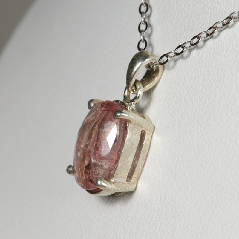 Pendentif Tourmaline Rose - Argent 925