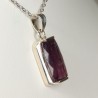 Pendentif Tourmaline Rose foncé - Argent 925