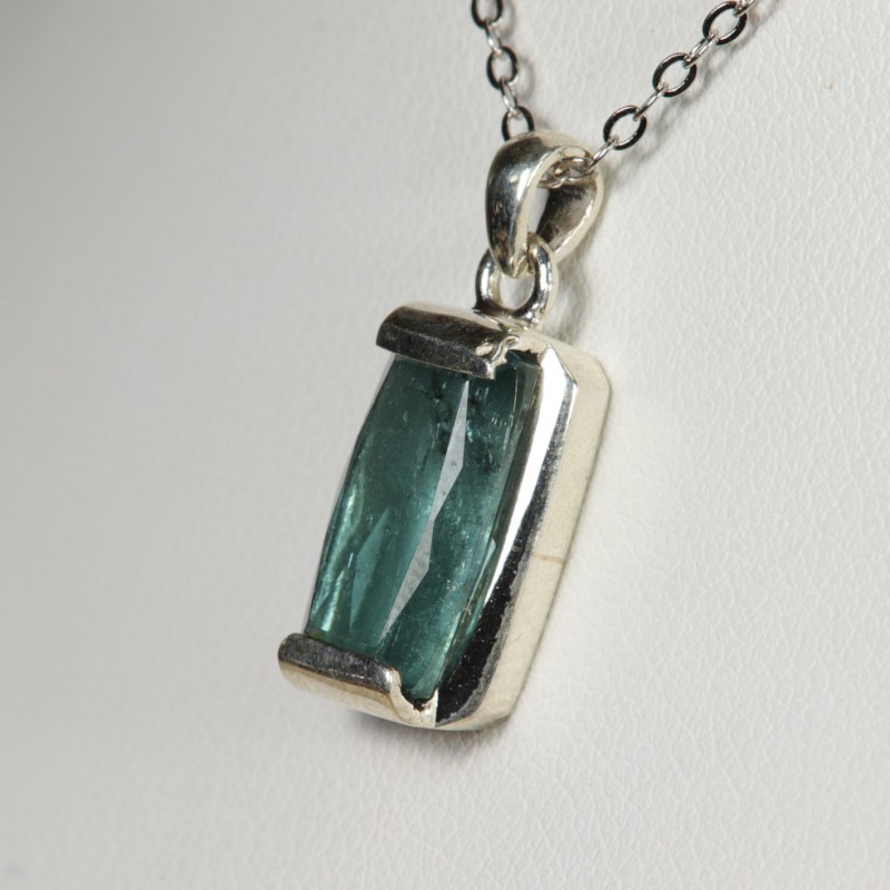 Pendentif Tourmaline Bleue - Argent 925