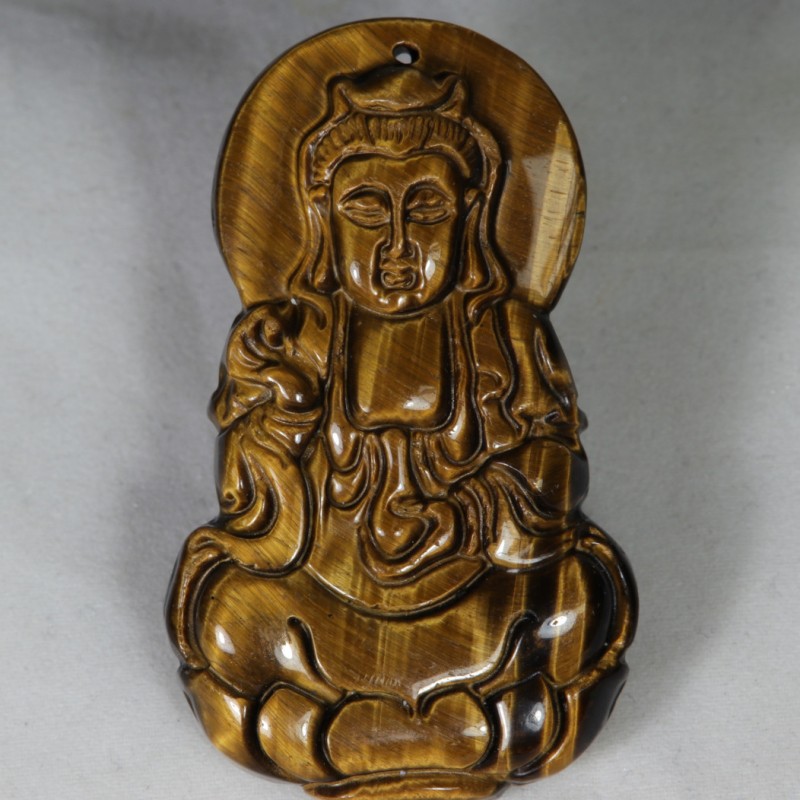 Pendentif Bouddha - Œil de Tigre