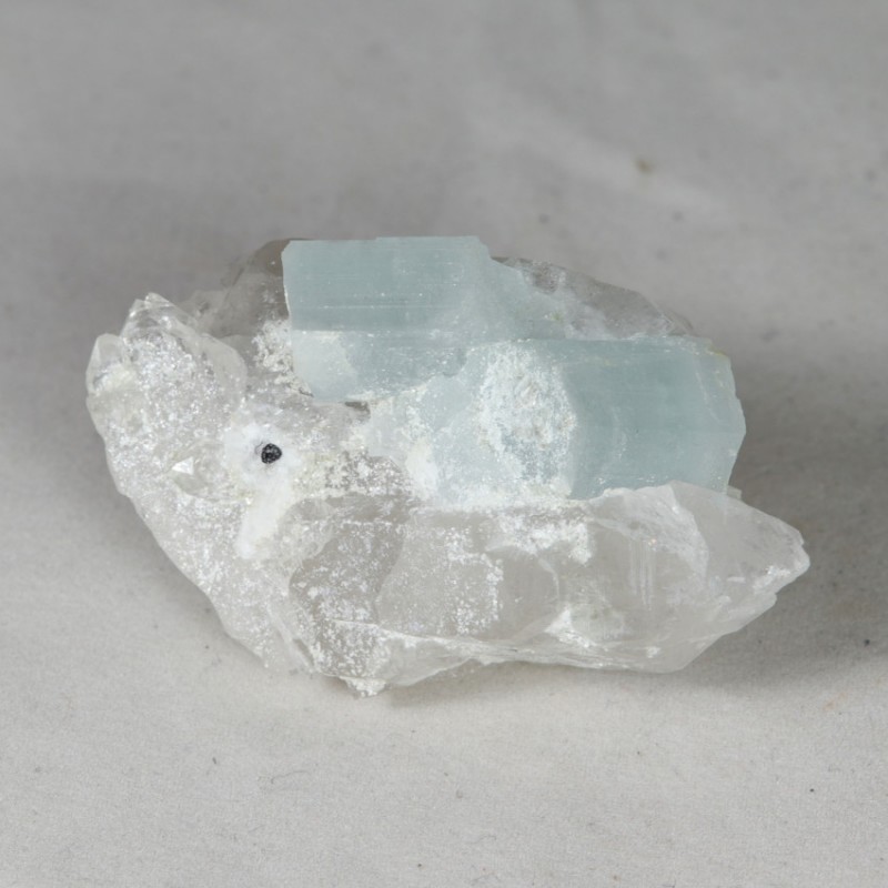 Aigue Marine sur Quartz Cristallisé