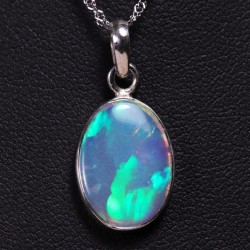 Pendentif Opale d'Ethiopie sertie argent 925
