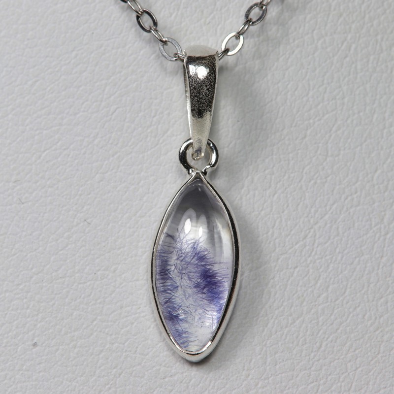 Pendentif Quartz à Dumortiérite - Argent 925