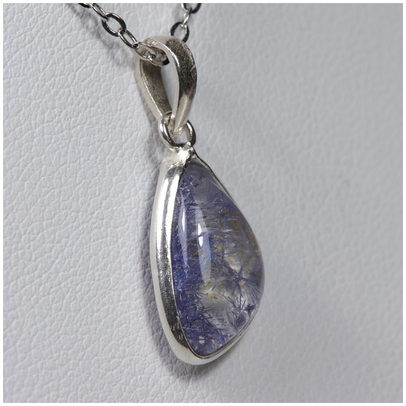 Pendentif Quartz à Dumortiérite - Argent 925