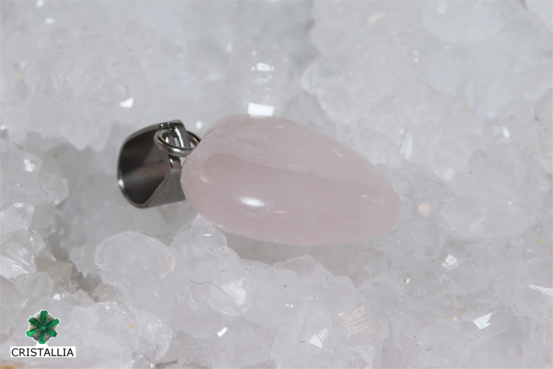 Pendentif Coeur En Quartz Rose Percé - Pierre Naturelle - Marque Naturosphère - Neuf Avec étiquette