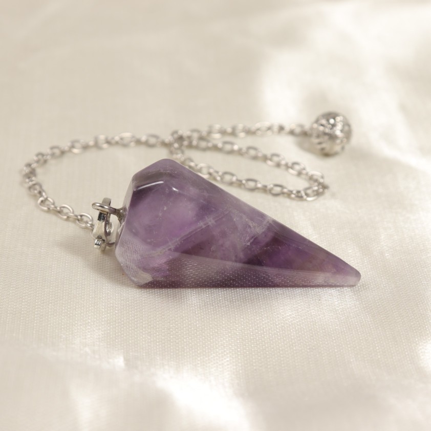 Pendentif Collier En Argent 925 Avec Topaze Dorée Et Améthyste - Modèle P-AR-126, Neuf Avec étiquettes